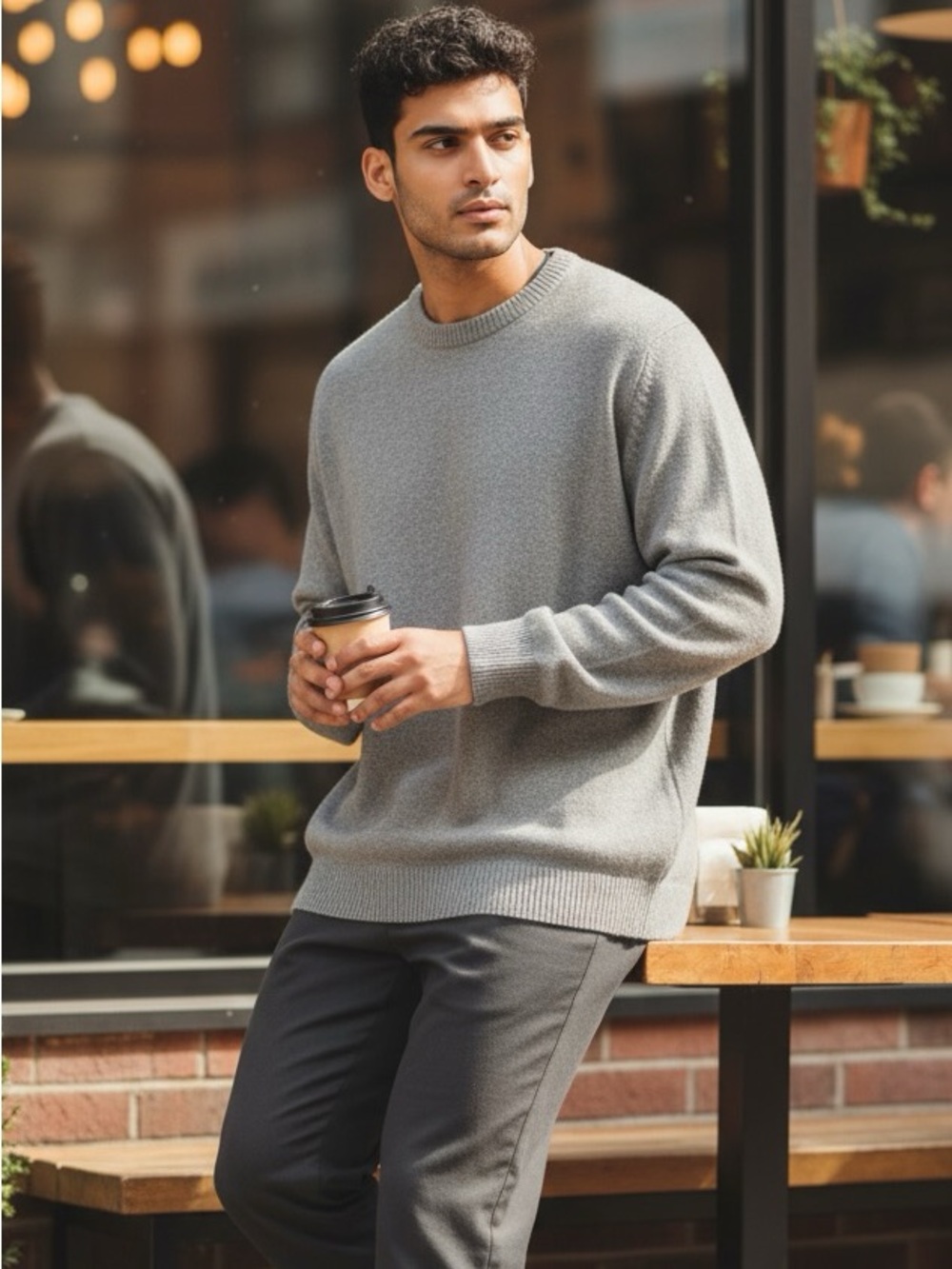 Tom Tailor denim Classic Gray Crewneck Sweater